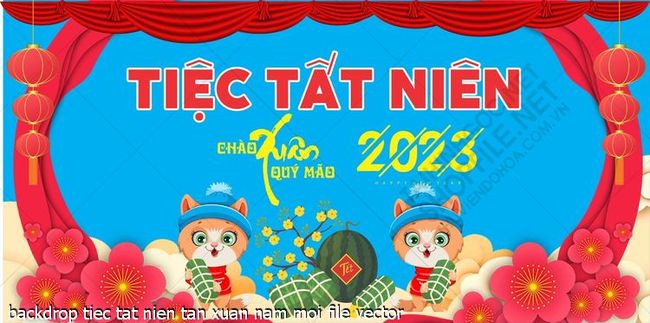 backdrop tiec tat nien tan xuan nam moi file vector